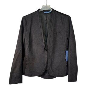 SimplyVera Vera Wang Womens Charcoal Blazer XL Wool Blend